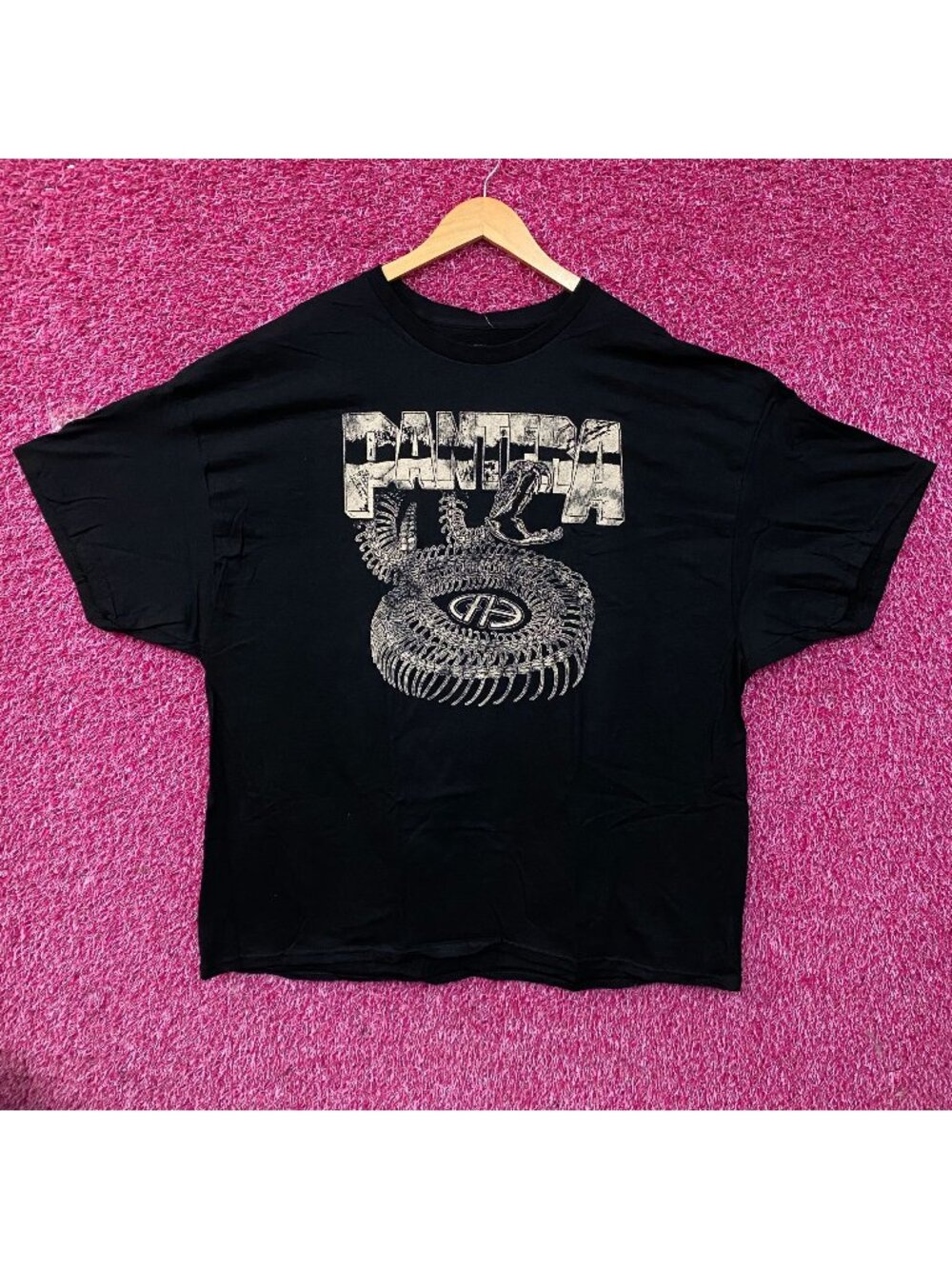 Pantera Cowboys From Hell Snake Skeleton Heavy Metal Graphic T-Shirt 3XL